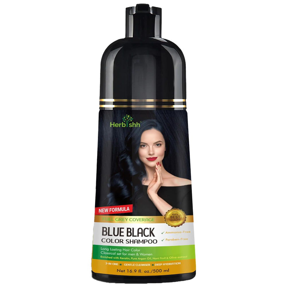 Herbishh Color Shampoo – bouteille 500 ml prête pour une coloration rapide.
