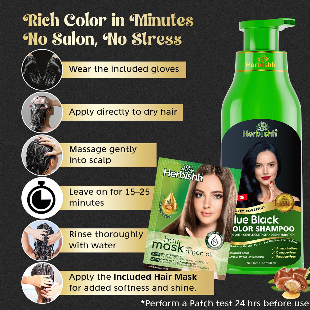 Herbishh Color Shampoo – huile d'olive apporte douceur et force.