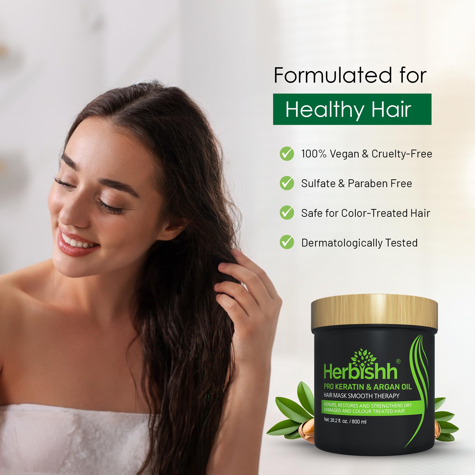 Herbishh hydratation profonde – cheveux plus souples et brillants.