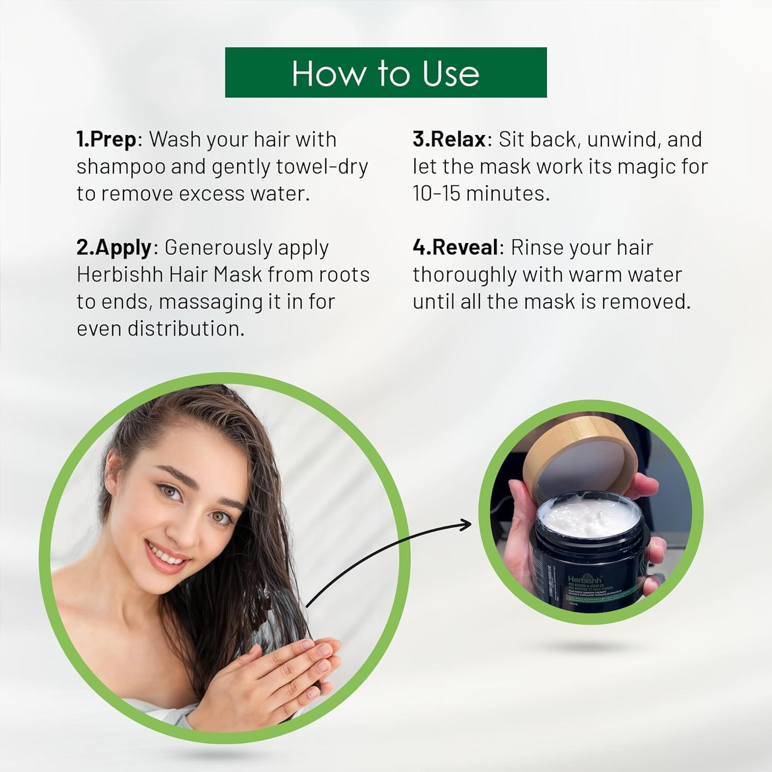 Herbishh keratine argan composition—action ciblée pour souplesse et brillance
