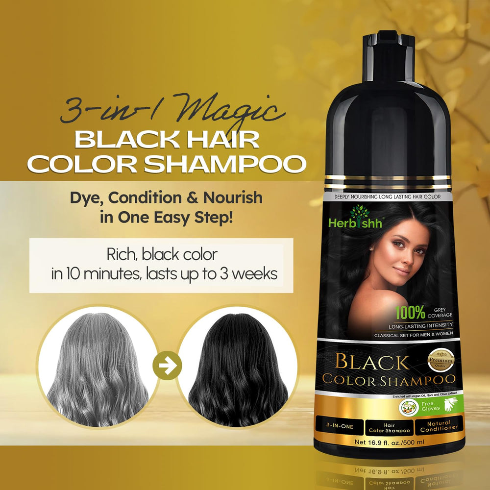 Kit soin cheveux Herbishh, coffret cadeau luxueux pour cheveux sains et colorés.