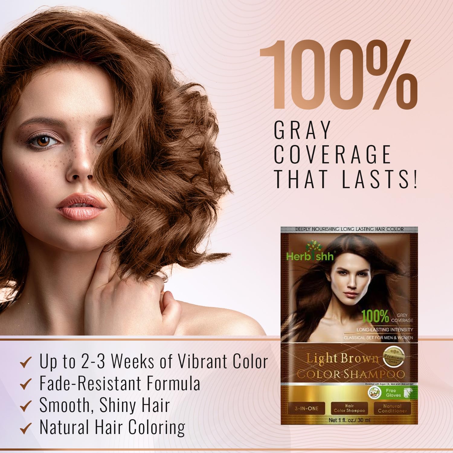 Lot voyage Herbishh avec 10 sachets de 30 ml pour coloration.