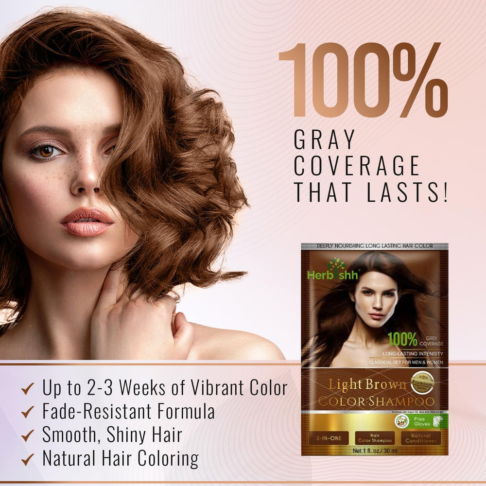Lot voyage Herbishh avec 10 sachets de 30 ml pour coloration.