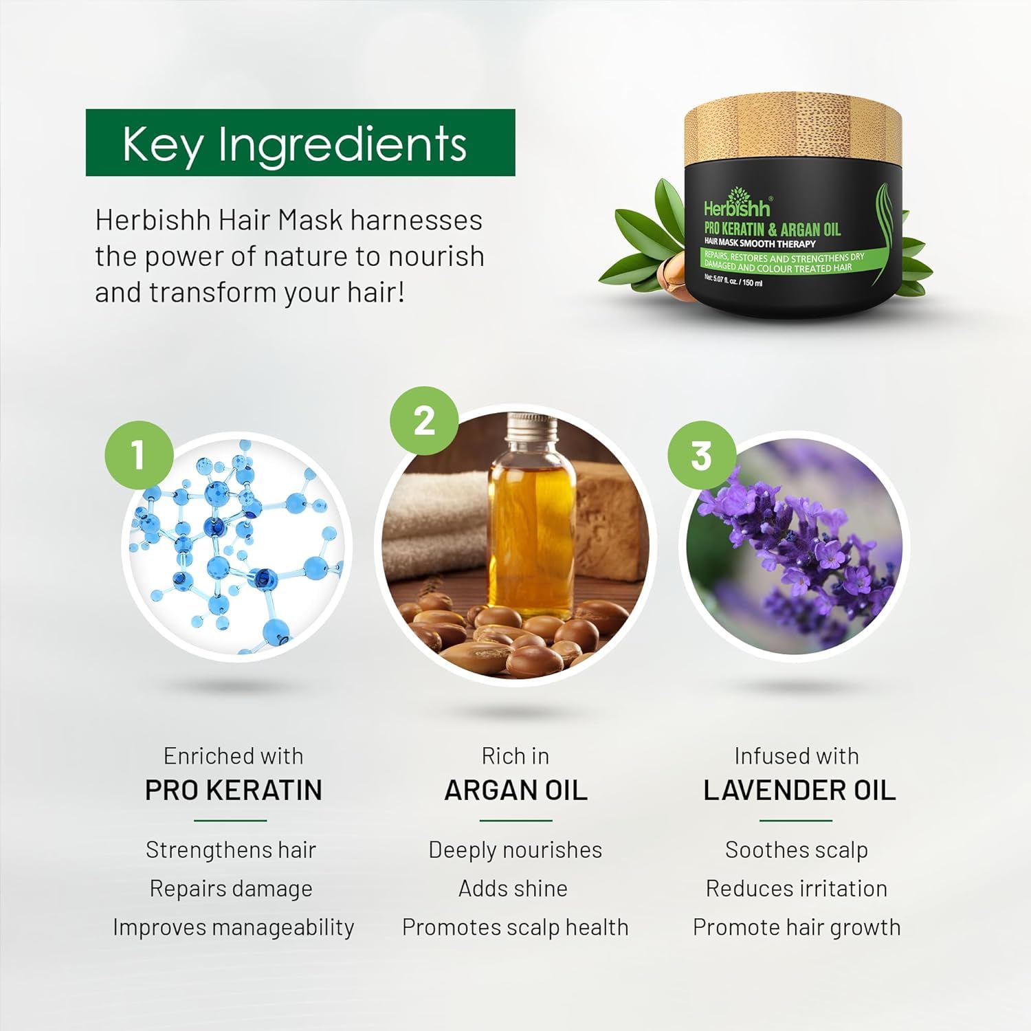 Herbishh masque cheveux argan application—facile à poser et sans résidu