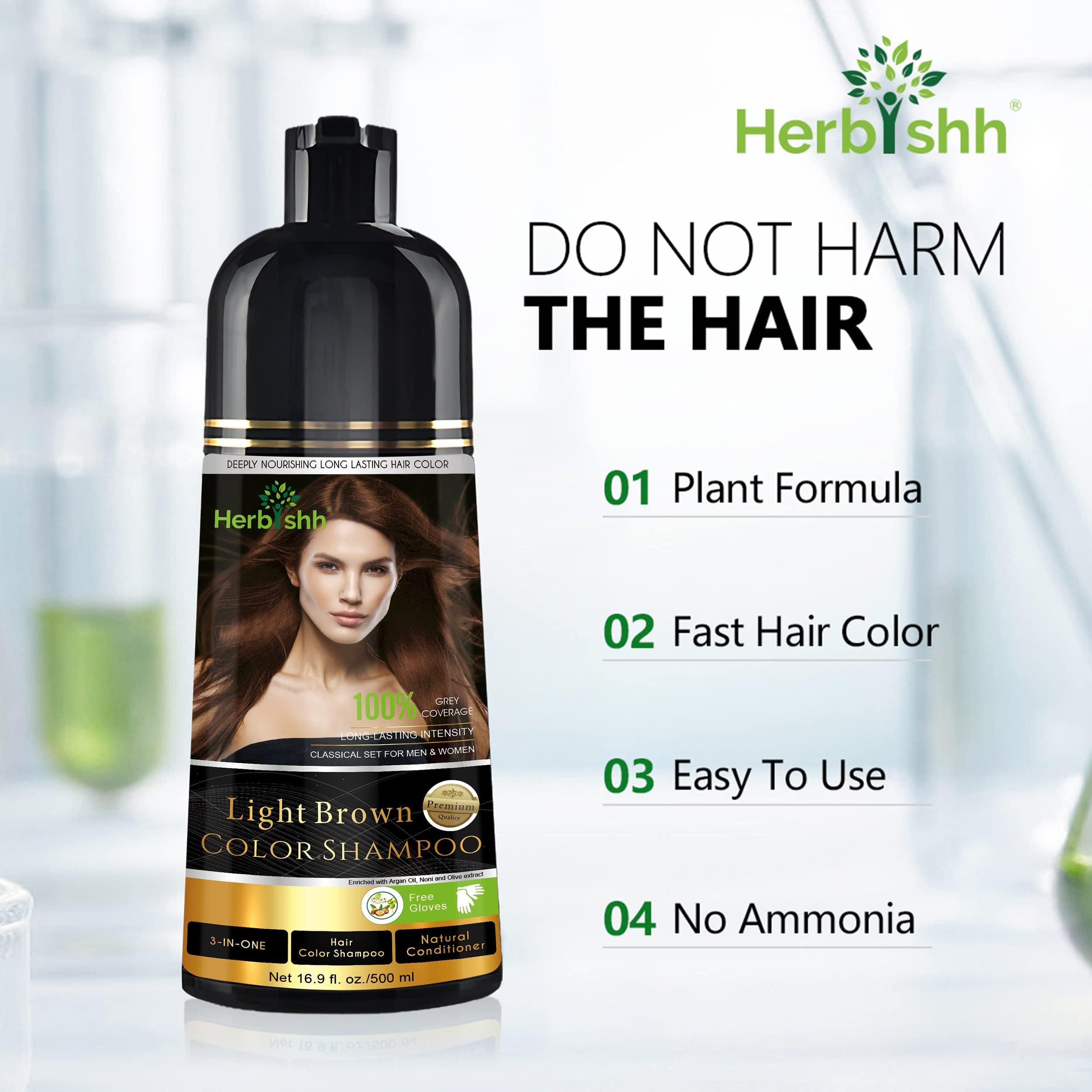 Shampooing colorant Herbishh 3-en-1 – huile d’olive apporte douceur et force.