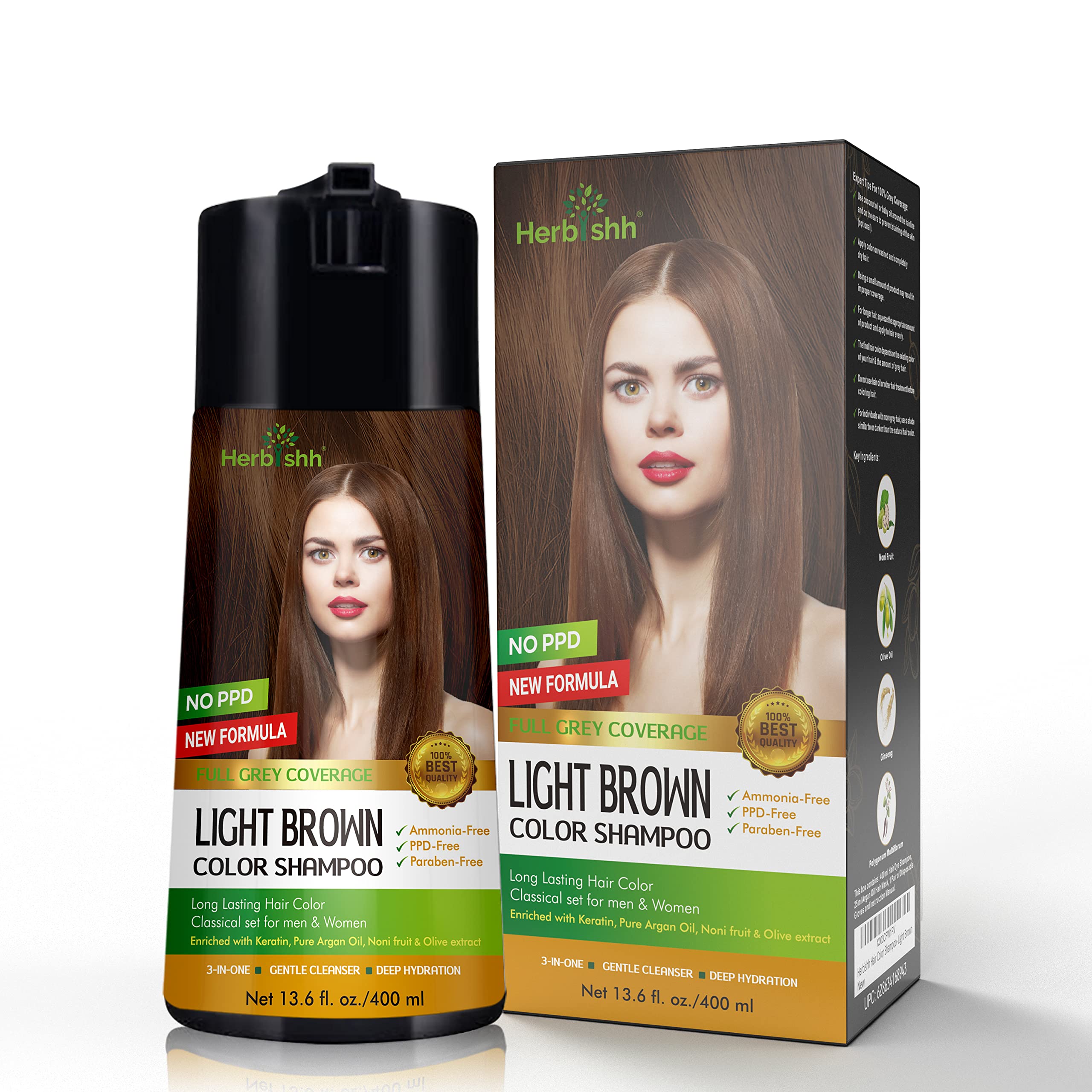Application simple du Shampoing couleur Herbishh pour un rendu coloré sans effort.