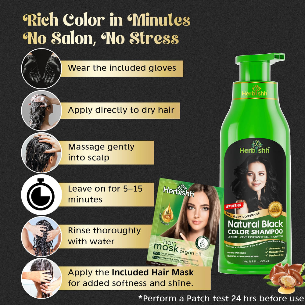 Herbishh Shampoing colorant cheveux gris, parfum neutre et expérience agréable.