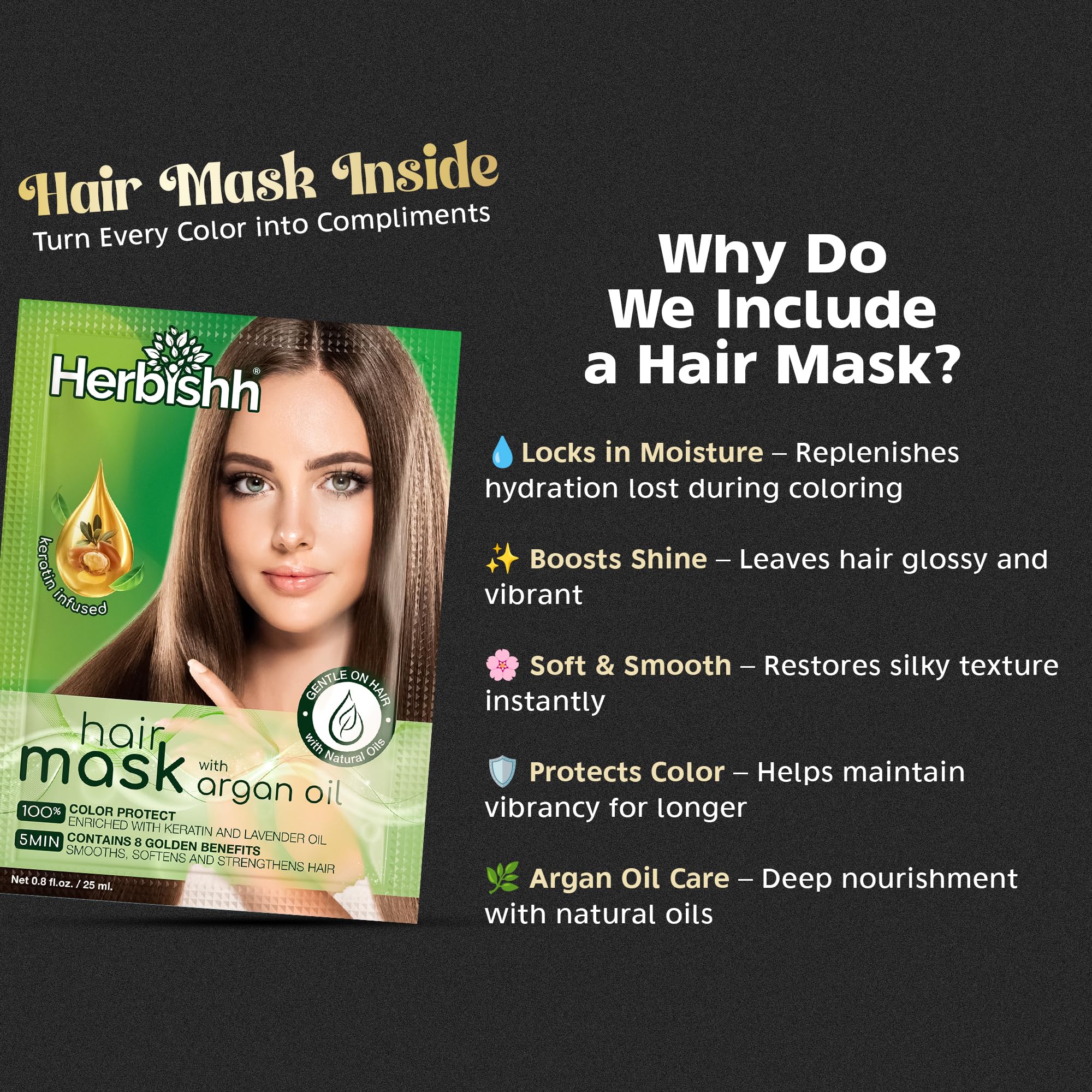 Shampoing couleur Herbishh, couleur durable de 2-3 semaines.