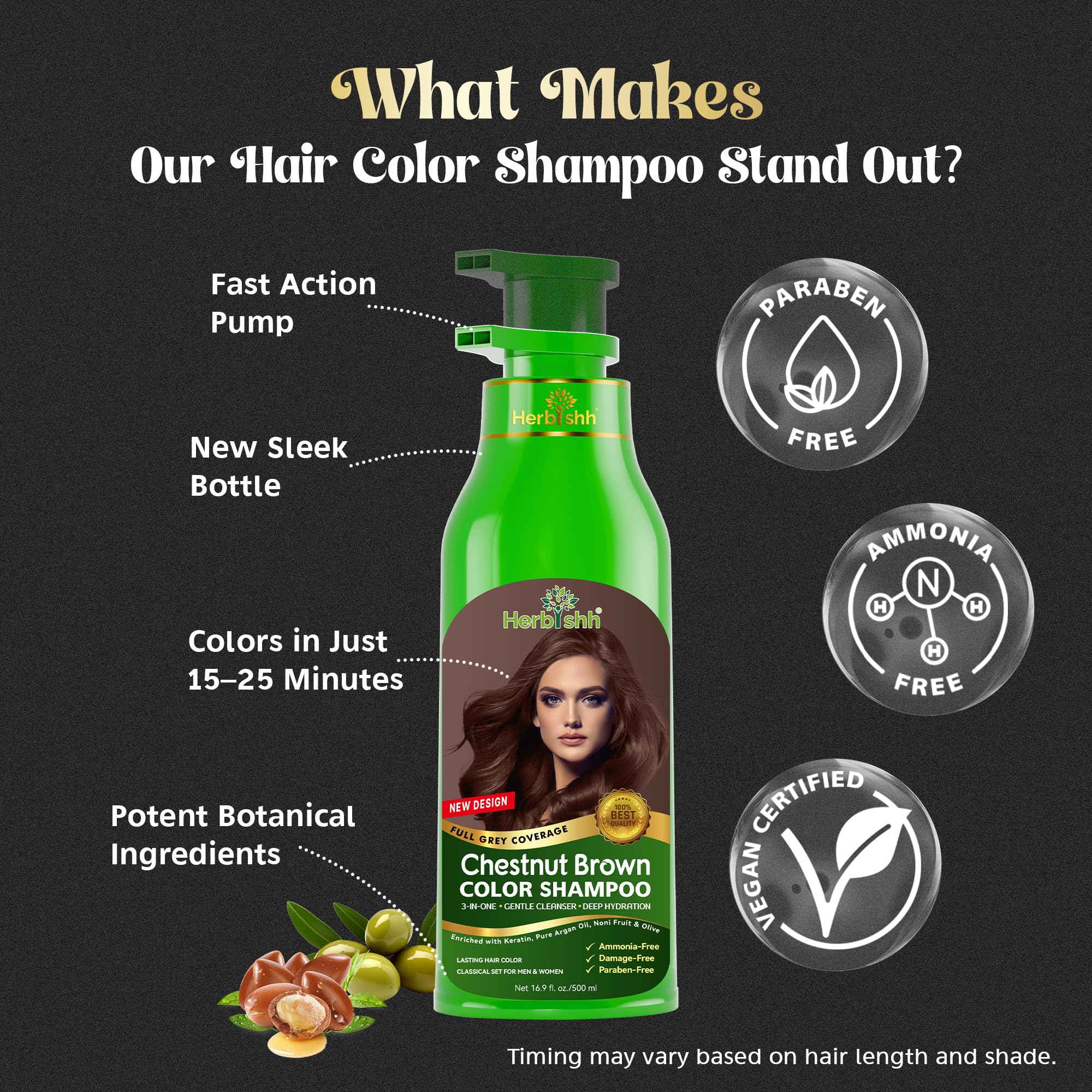 Shampoing couleur Herbishh, utilisation facile à domicile.