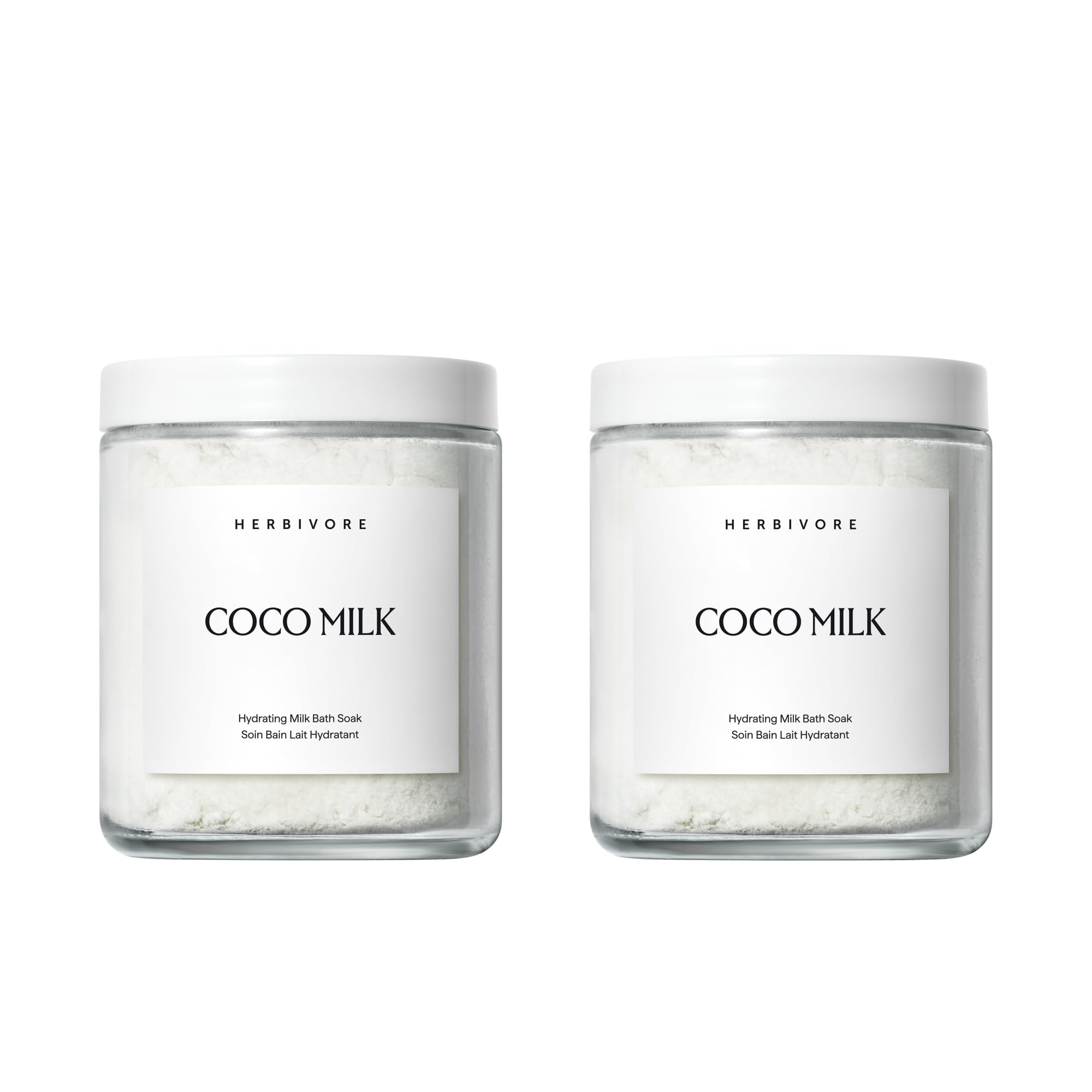 HERBIVORE Bain lait coco versement : hydratation enveloppante pendant le bain.