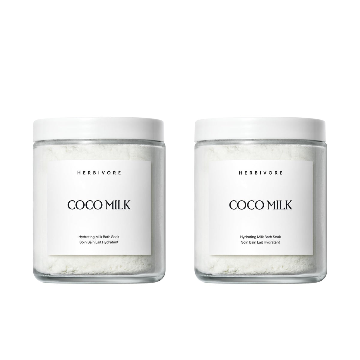 HERBIVORE Bain lait coco versement : hydratation enveloppante pendant le bain.