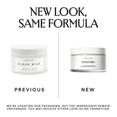 HERBIVORE Cloud Milk Crème – texture légère et peau douce.
