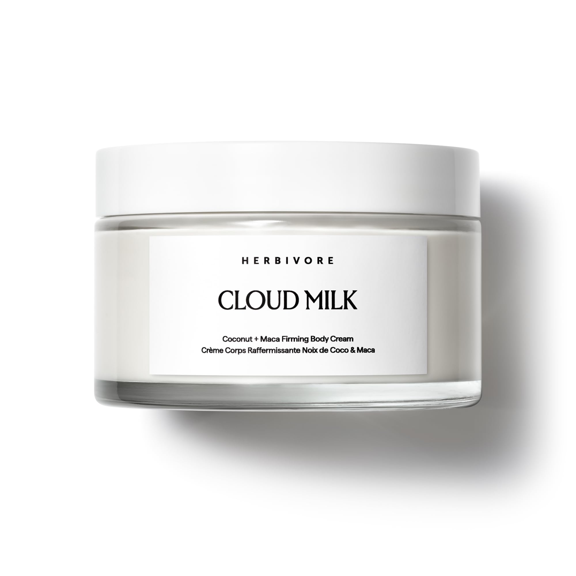 HERBIVORE Cloud Milk Crème pour le corps – bouteille élégante et absorption rapide.