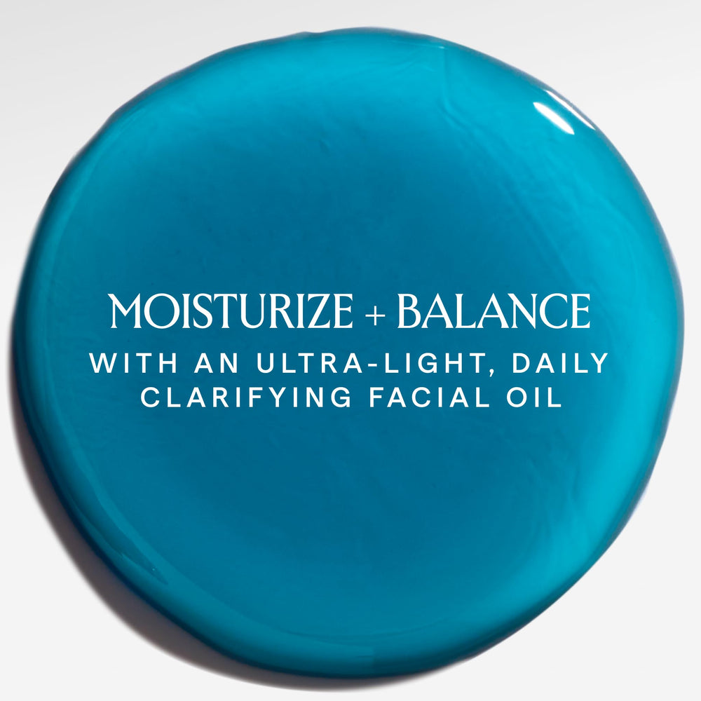 Herbivore Lapis huile visage, application matin et soir, absorption rapide avant SPF.