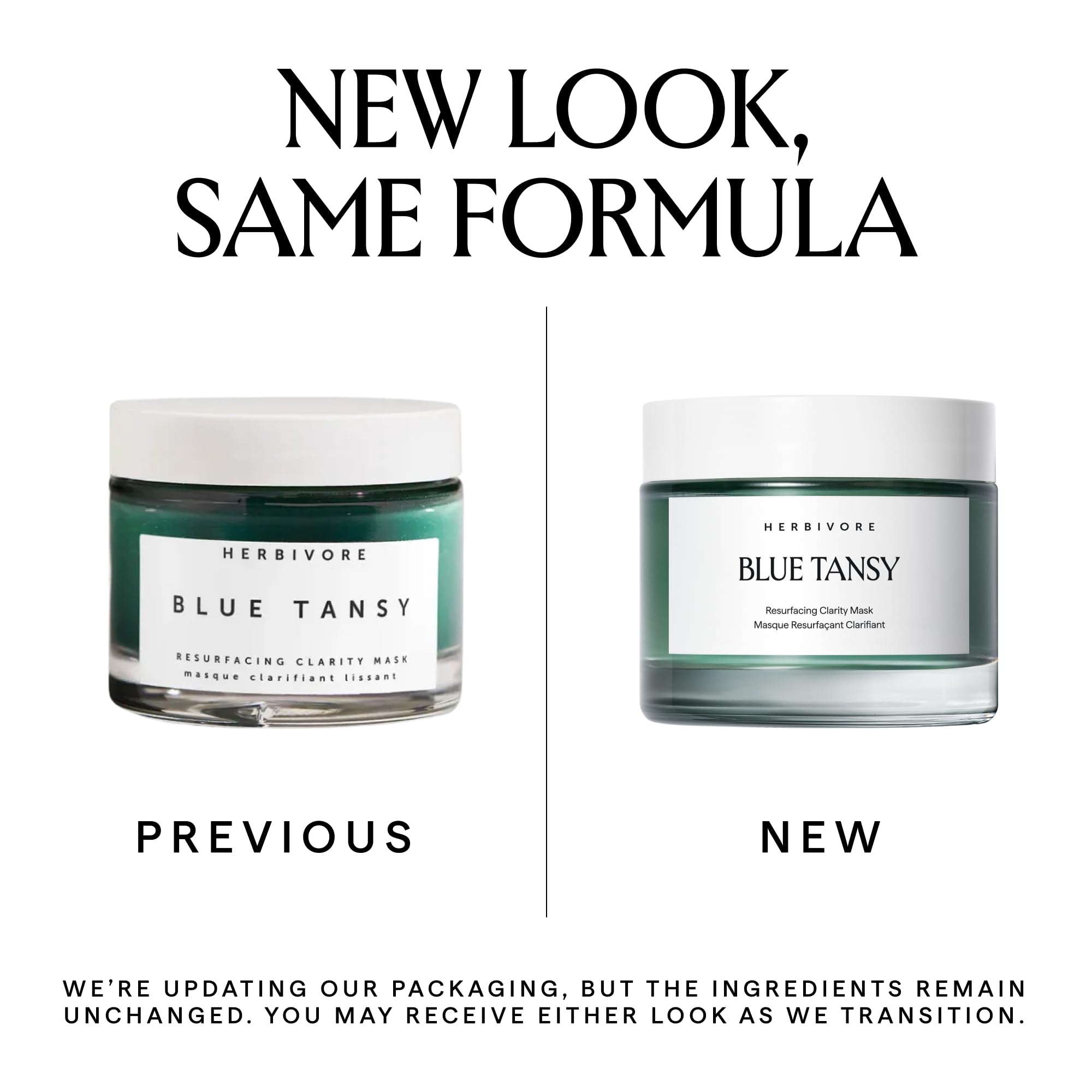 HERBIVORE pot 60 ml, masque visage efficace pour peau grasse et imperfections.