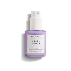 bouteille HERBIVORE Moon Fruit Serum avec pompe, application douce et légère.