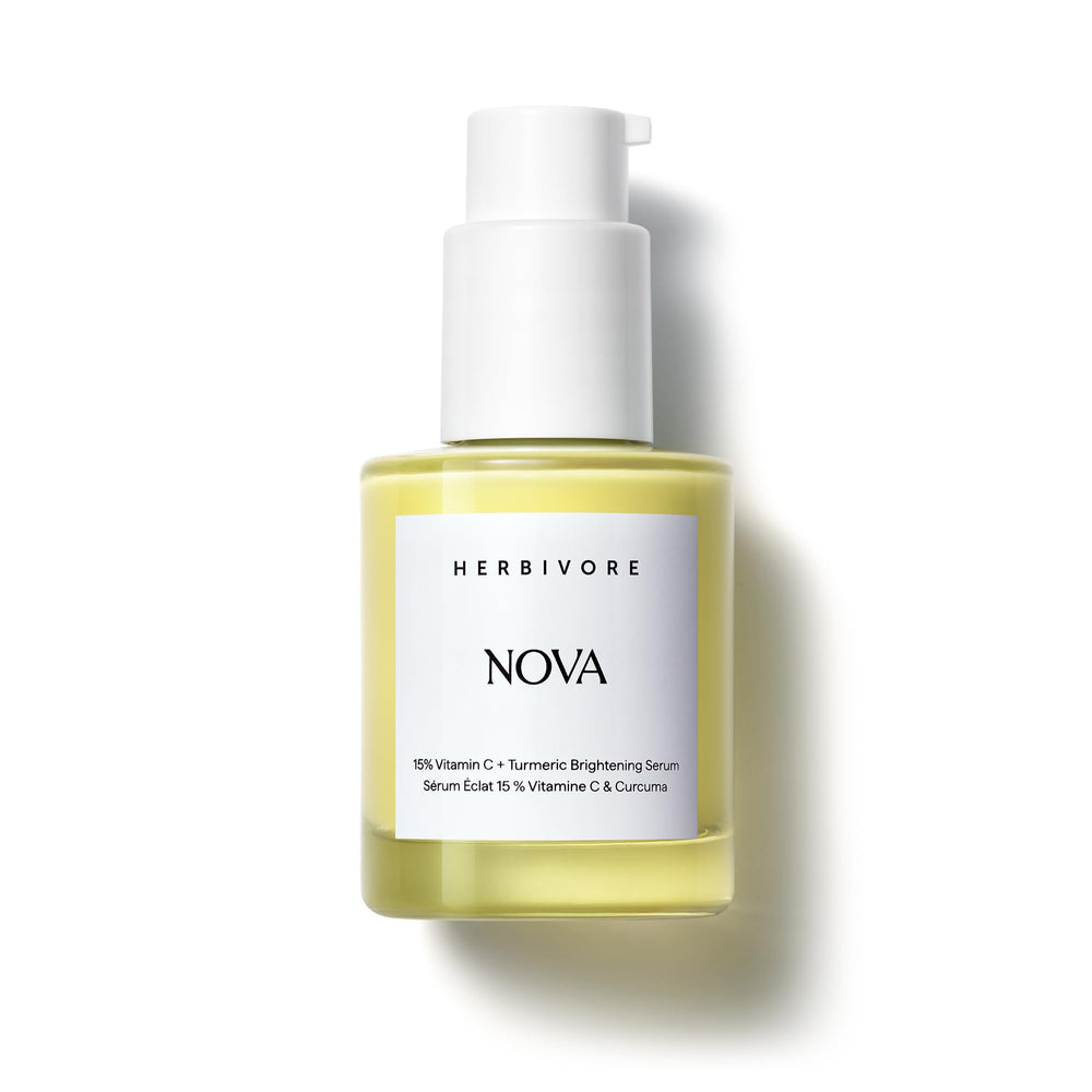 HERBIVORE Nova sérum flacon – éclat et teint uniforme pour tous types de peau.