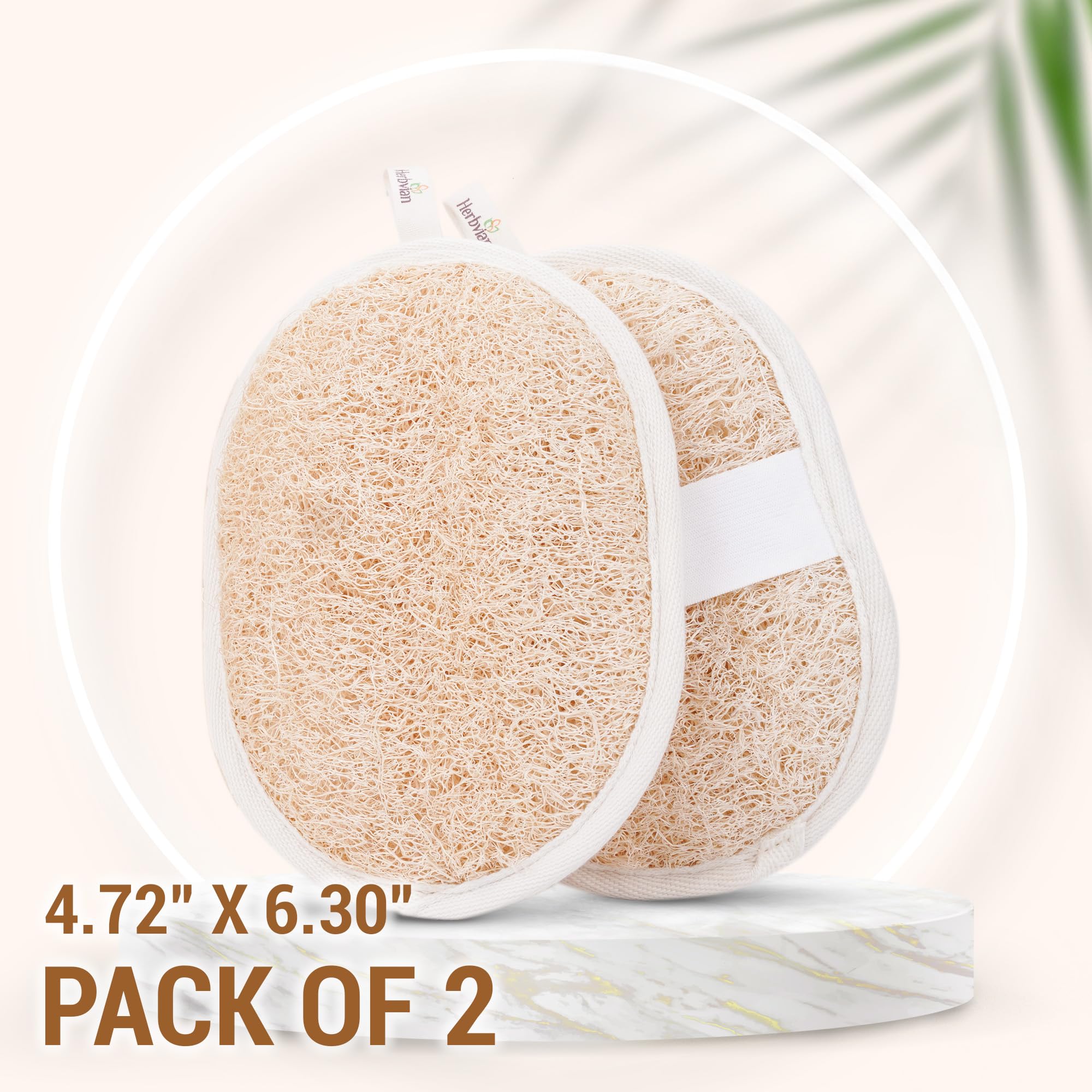 Herbvian loofah emballage pret-a-offrir pour cadeau pratique