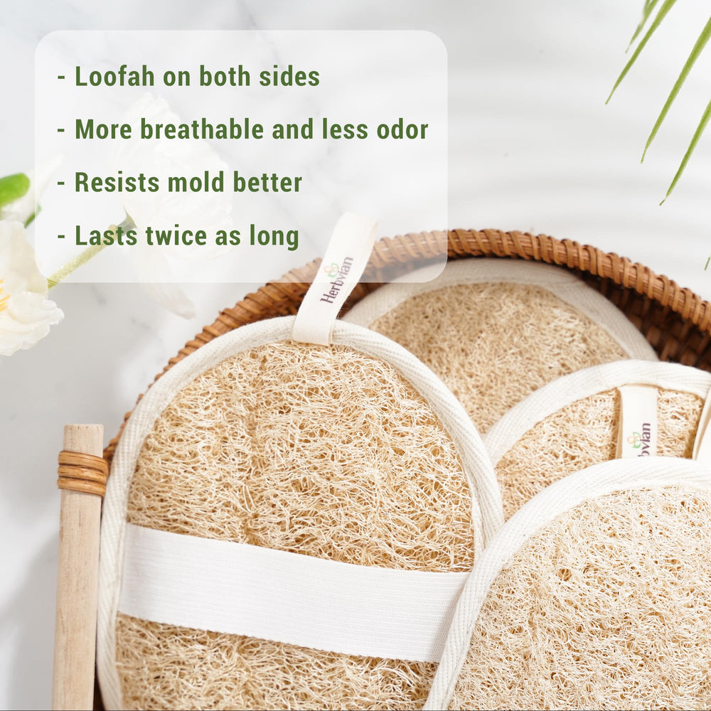 Herbvian loofah texture naturelle pour peau douce