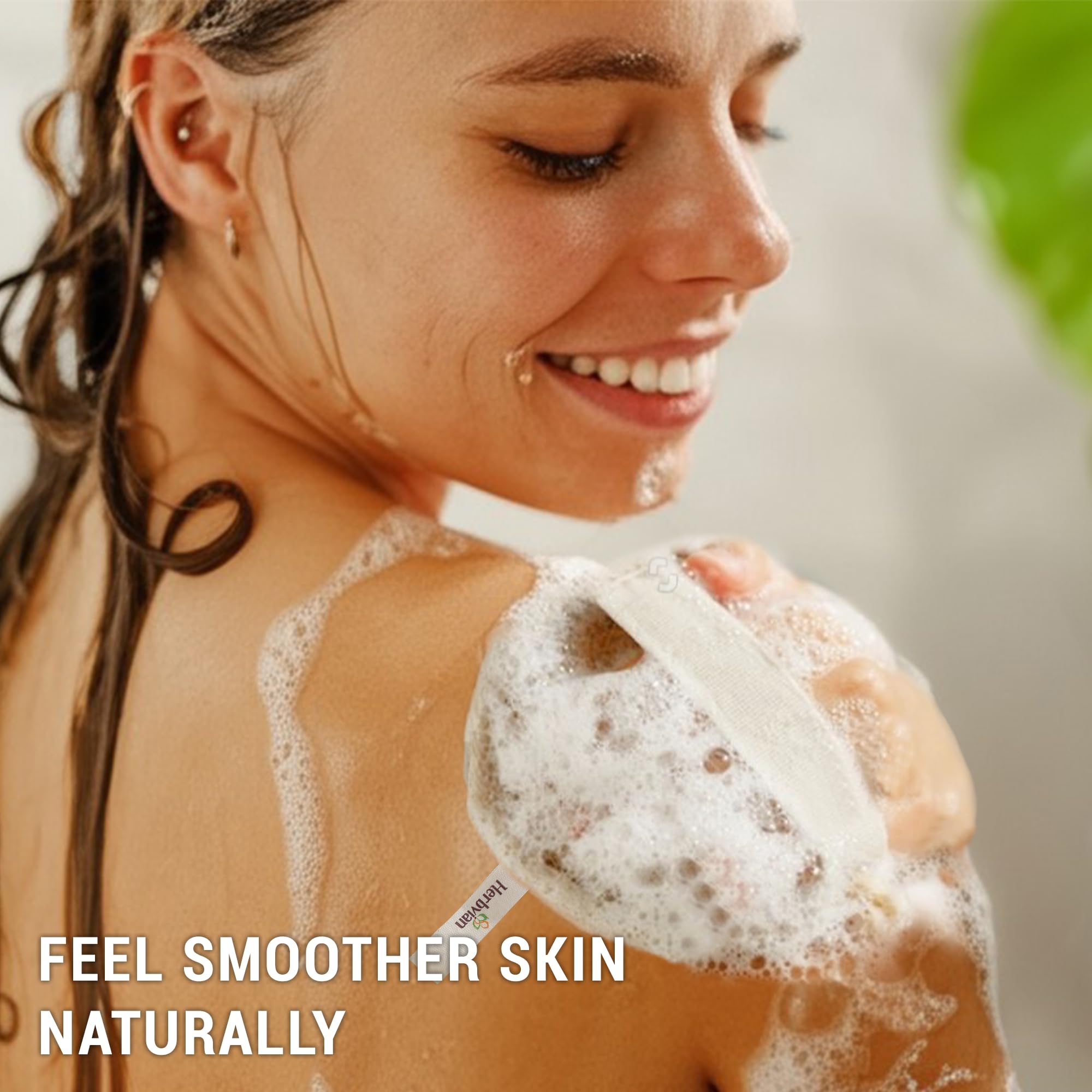 Herbvian loofah utilisations douche ideale pour routine quotidienne
