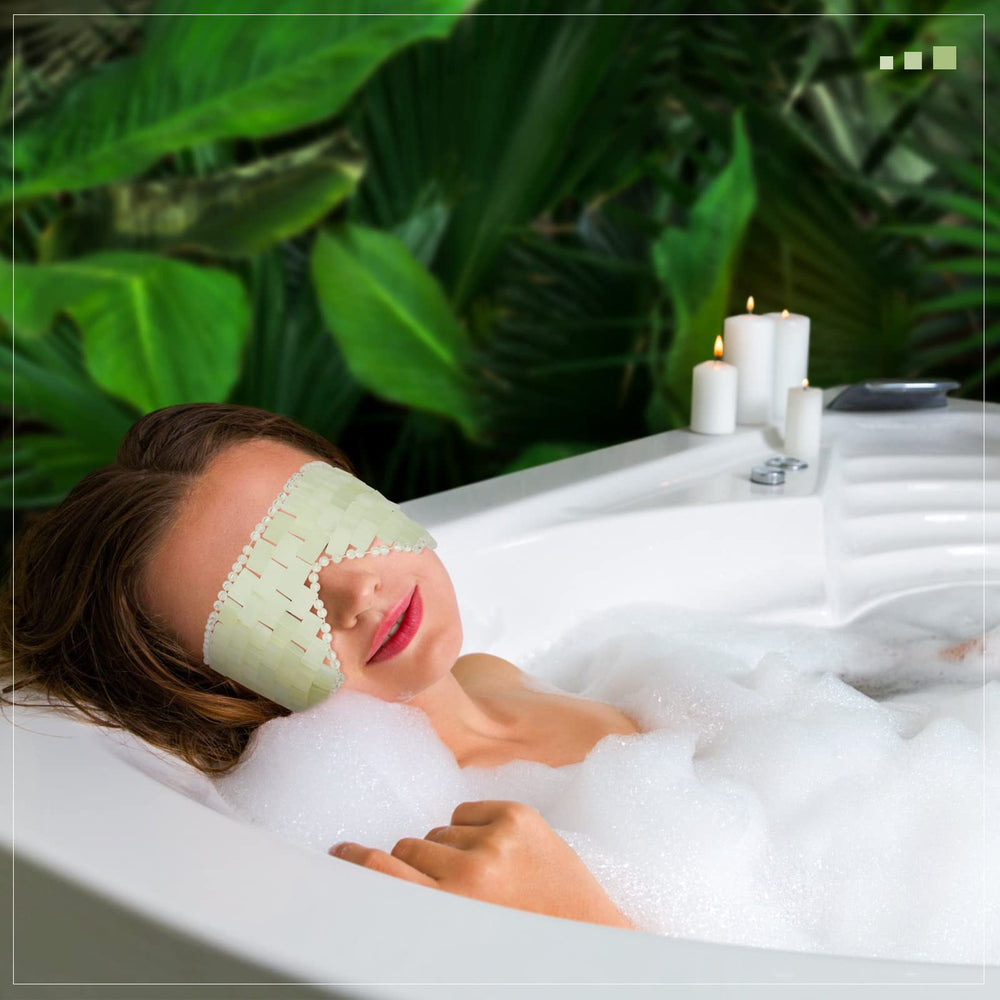 Hercicy ensemble de deux masques yeux jade, parfait pour le partage et la routine bien-être.