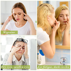 Hercicy masque yeux jade refroidi au frigo, action rafraîchissante idéale pour les journées chaudes.