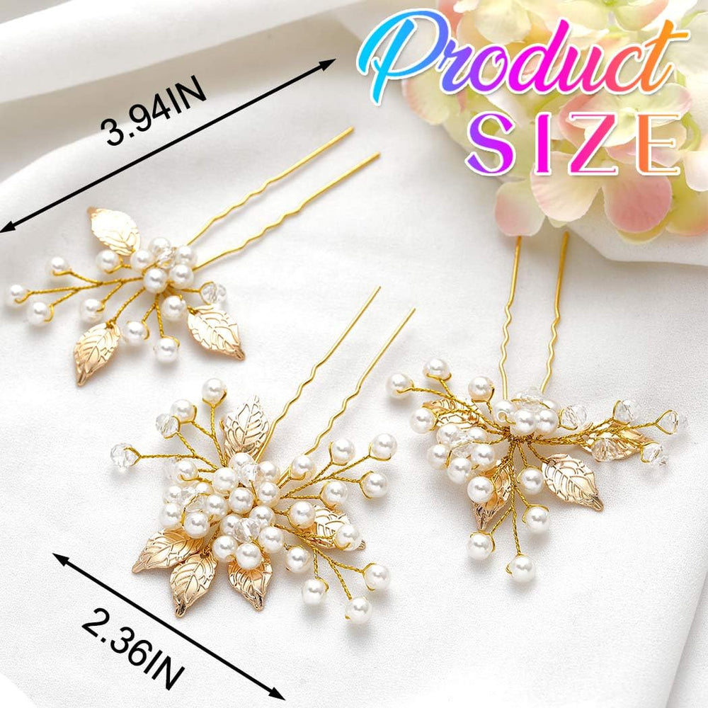 Heread ensemble-accessoires cheveux mariage or, parfait pour cérémonie.