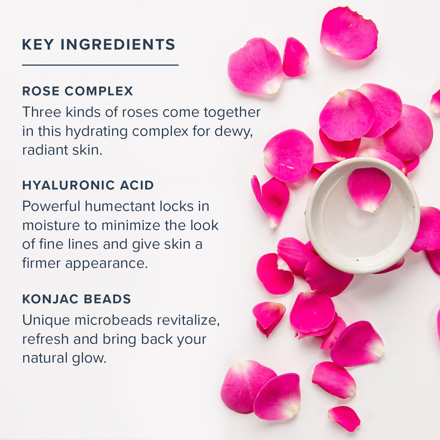 HERITAGE STORE Masque Gelée eau de rose – Texture gel et effet lumineux.