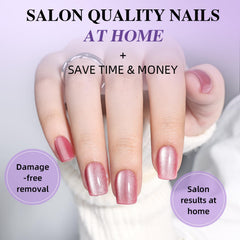 Application rapide des ongles Herlight avec colle incluse.