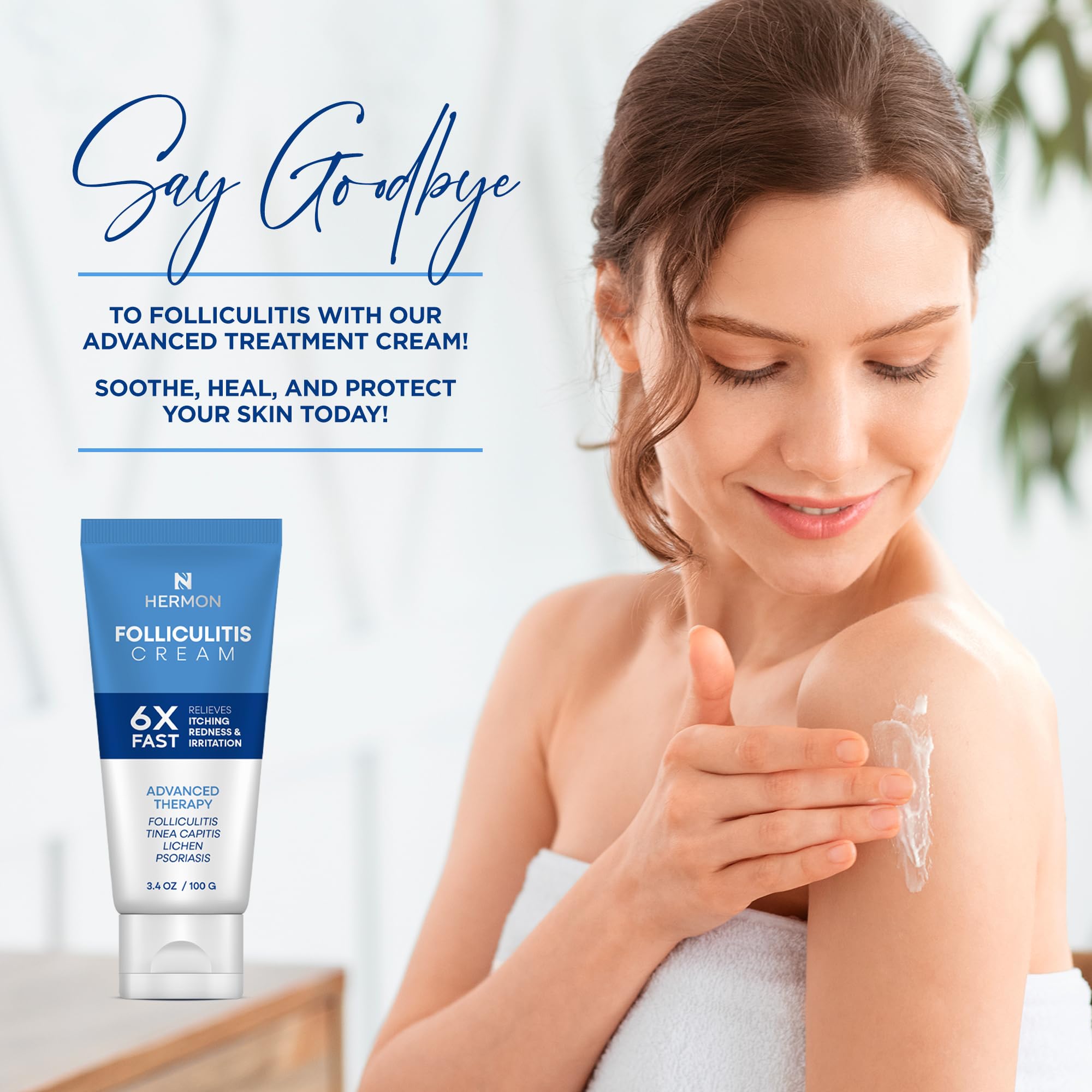 Crème Hermon Folliculite sur visage et corps, soin ciblé en simplicité