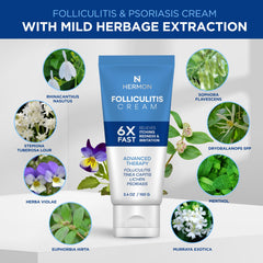 Texture crème Hermon Folliculite, application douce et rapide