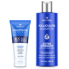 Hermon Folliculite Crème - bouteille, soin délicat pour la peau du cuir chevelu.