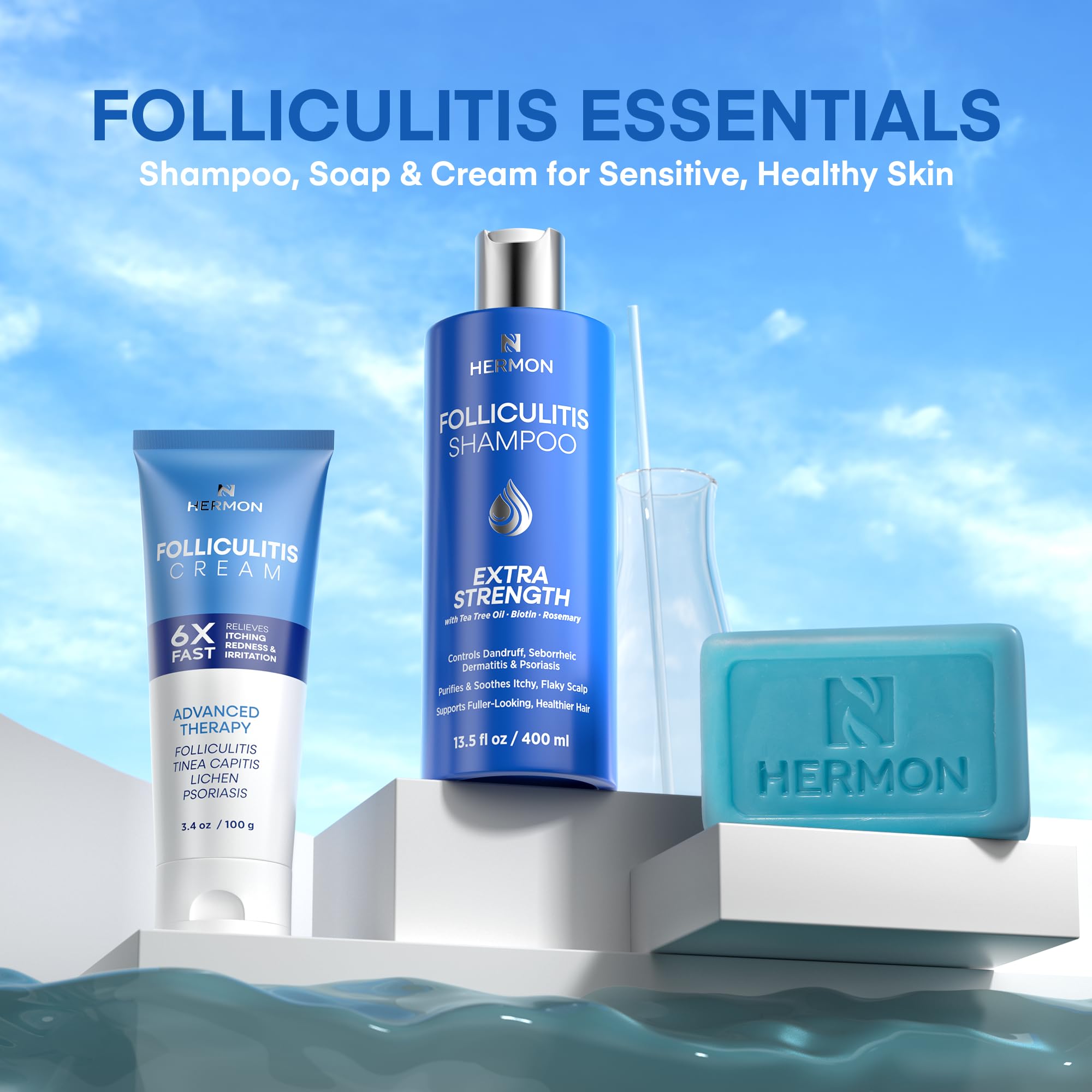 Hermon Shampoing éclat capillaire: cheveux visiblement revitalisés.