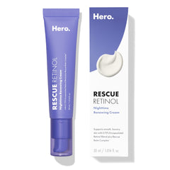 HERO COSMETICS Rescue Retinol en flacon, soin nocturne doux pour texture uniforme.
