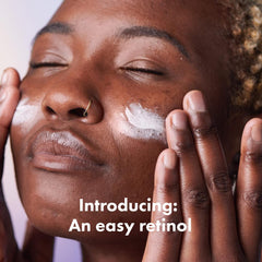 HERO COSMETICS Rescue Retinol, texture irrégulière illustrée, peau plus lisse.