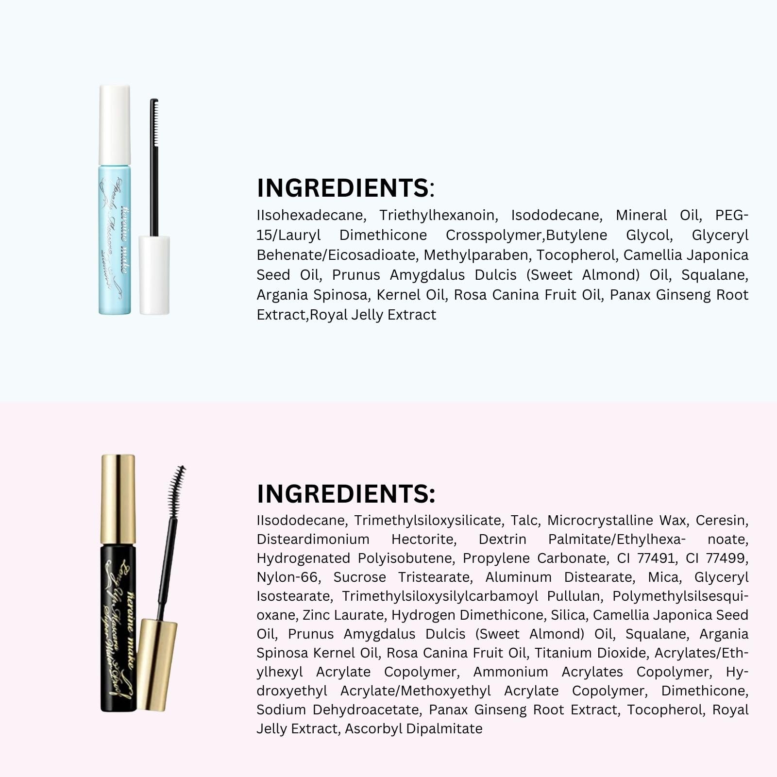 Heroine Make ensemble 2 mascaras et démaquillant: duo pratique pour routine.