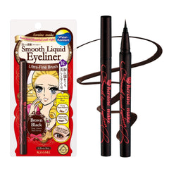 Heroine Make Eyeliner: pointe 0,1 mm ultra-fine pour tracés précis.