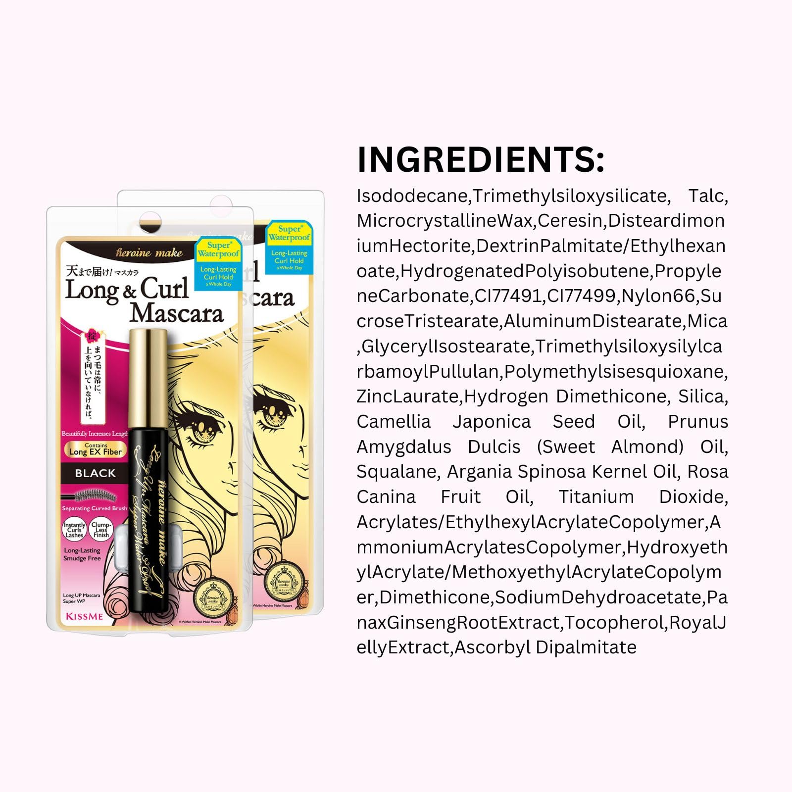 Heroine Make Mascara application douce et confort des cils au quotidien