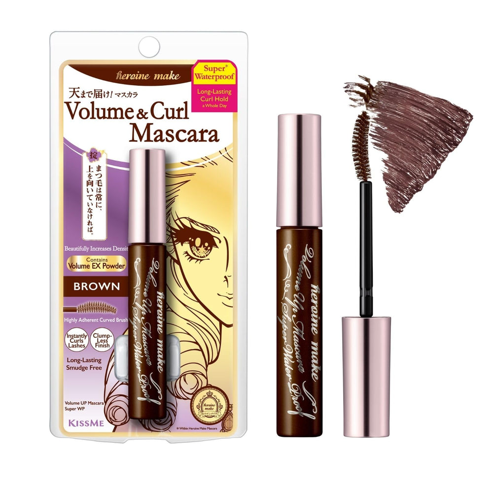 Heroine Make Mascara avec brosse courbee pour un regard défini et longue tenue.
