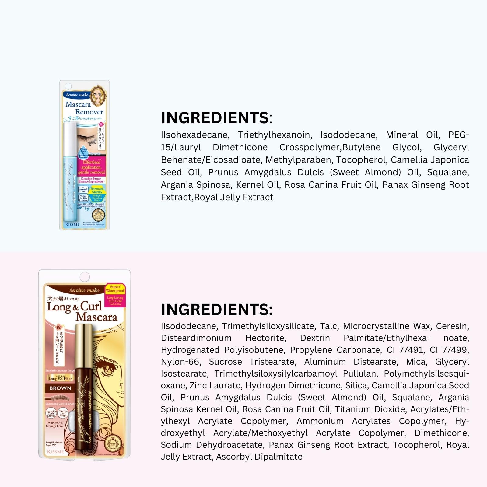Heroine Make Mascara brun ensemble-deux-sets: coffret pratique et polyvalent.