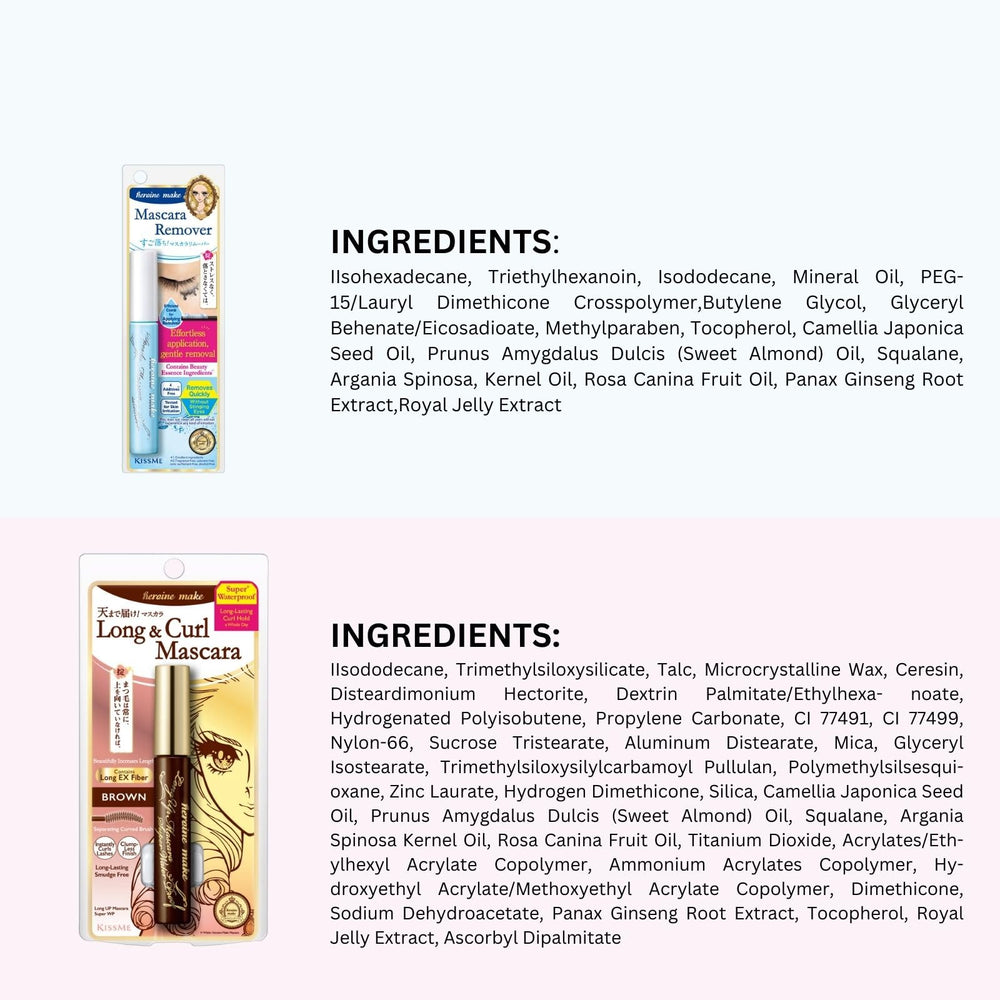 Heroine Make Mascara brun ensemble-deux-sets: coffret pratique et polyvalent.