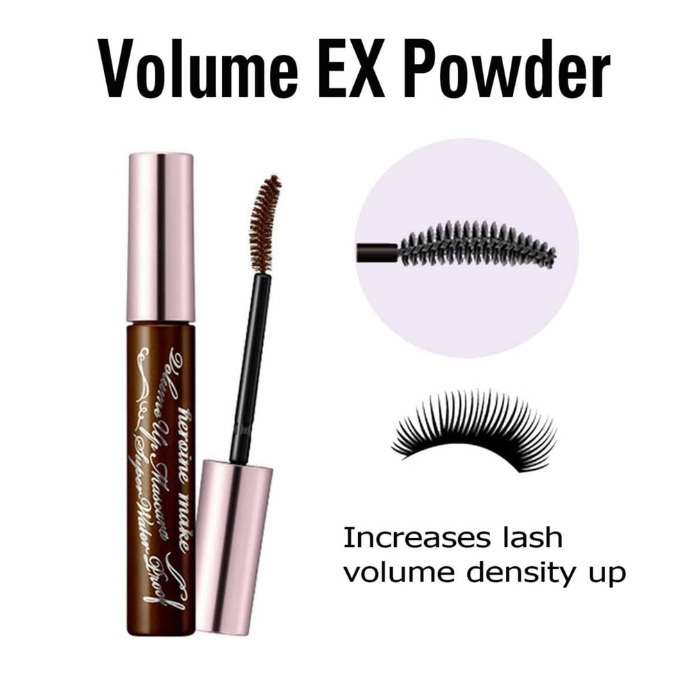 Heroine Make Mascara brun tenue longue journée sans bavures.