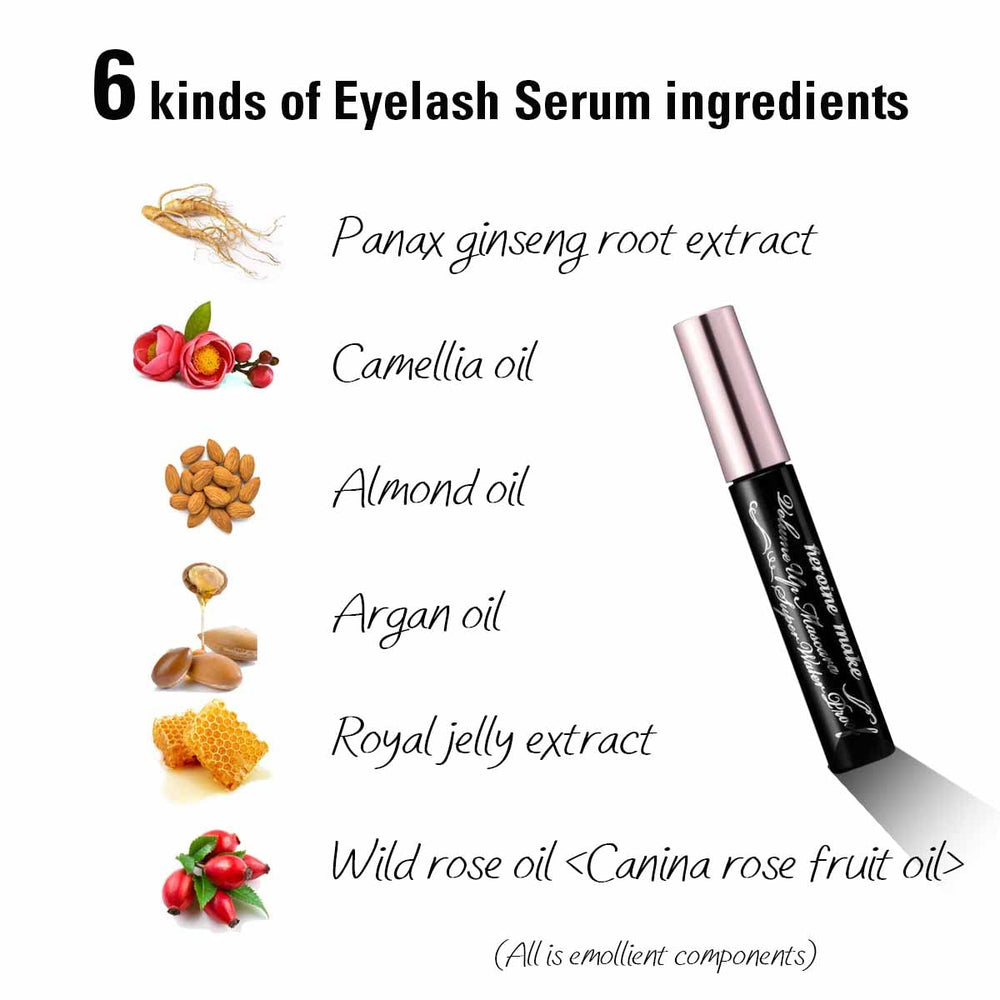 Heroine Make Mascara : six ingrédients sérum nourrissent et protègent les cils.