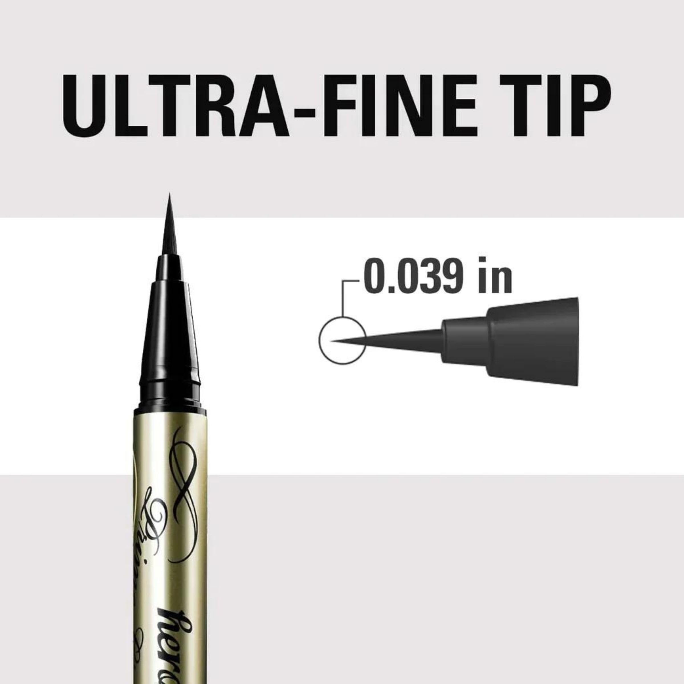 Heroine Make Prime Eyeliner texture noir, couleur riche et intense.