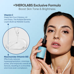 +1HEROLABS sérum hyaluronique avec vitamine E, calme et protection.