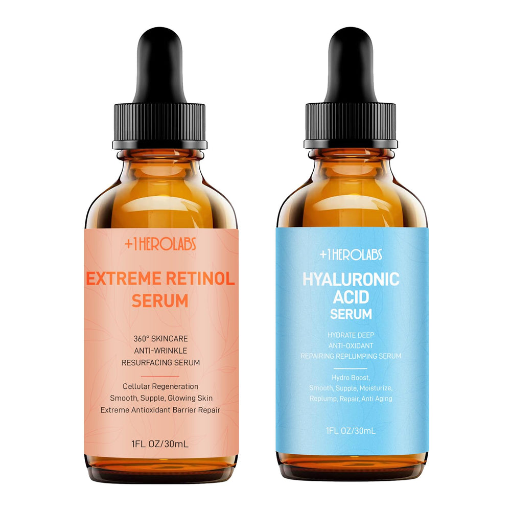 +1HEROLABS Sérum Retinol Visage - flacon: peut lisser les ridules et éclaircir le teint.