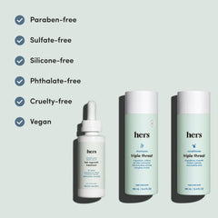 Hims & Hers biotine-capillaire, flacon, soutien de la force des cheveux.