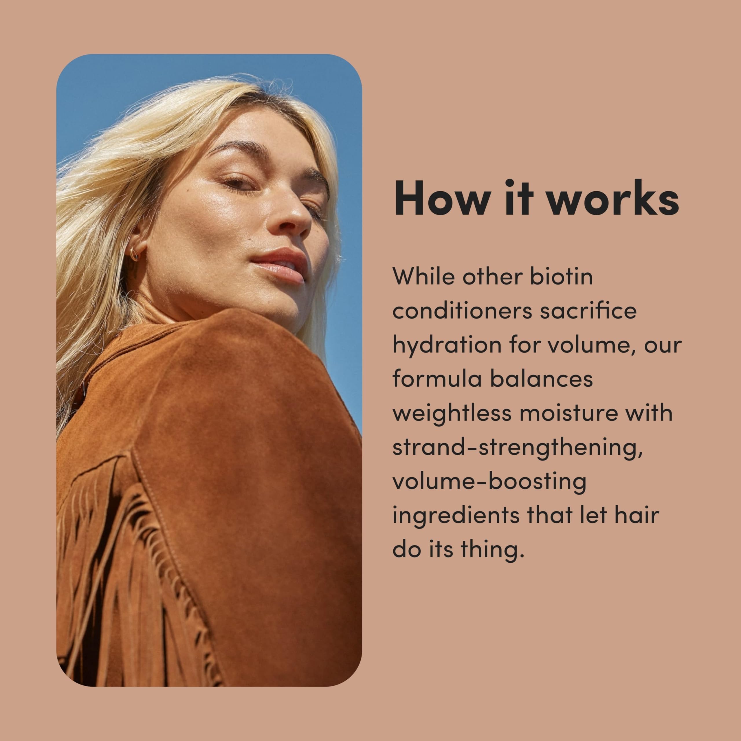Conditionneur Hers Full Volume argan-huile-brillance pour cheveux fins.