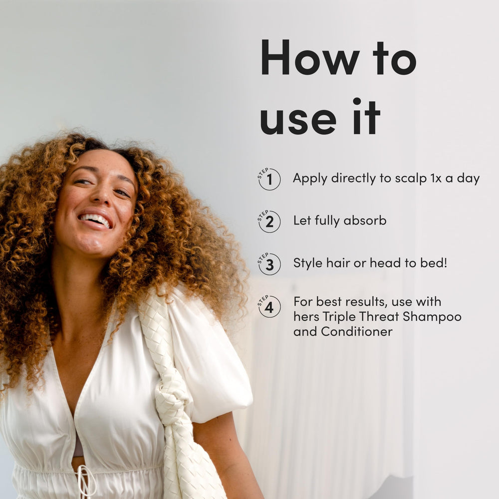 hers minoxidil 2% sans parfum, idéal pour une routine discrète.