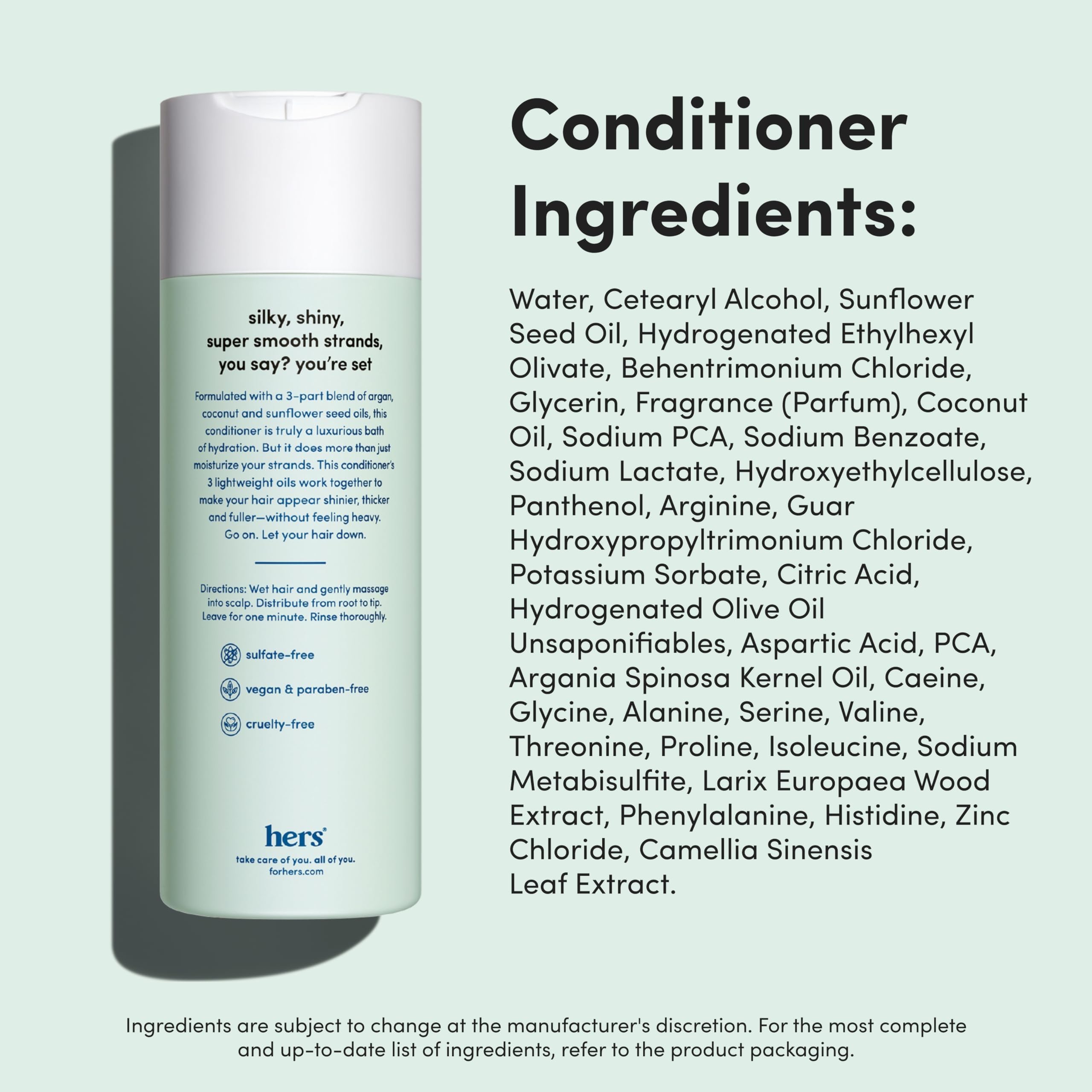 Application rapide sur longueurs et pointes après shampoing avec Hers Triple Threat.